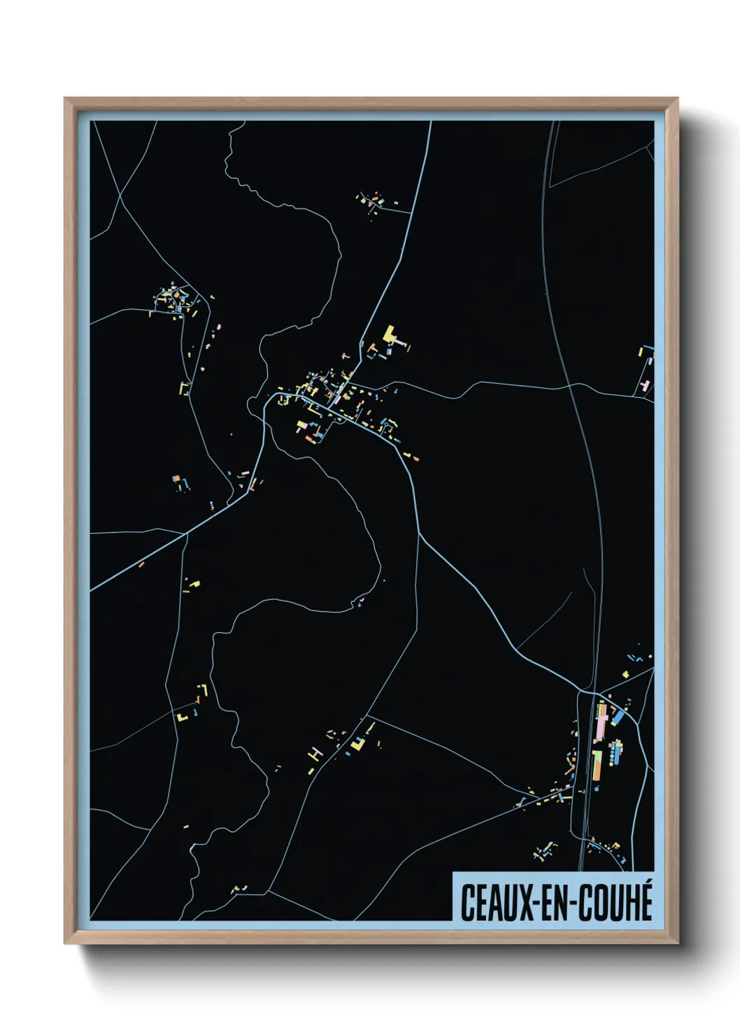 Une affiche de carte sur Ceaux-en-Couhé