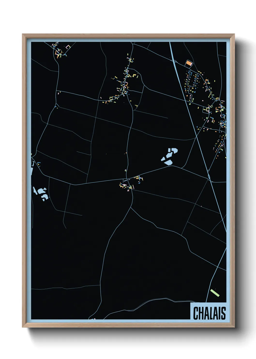 Une affiche de carte sur Chalais