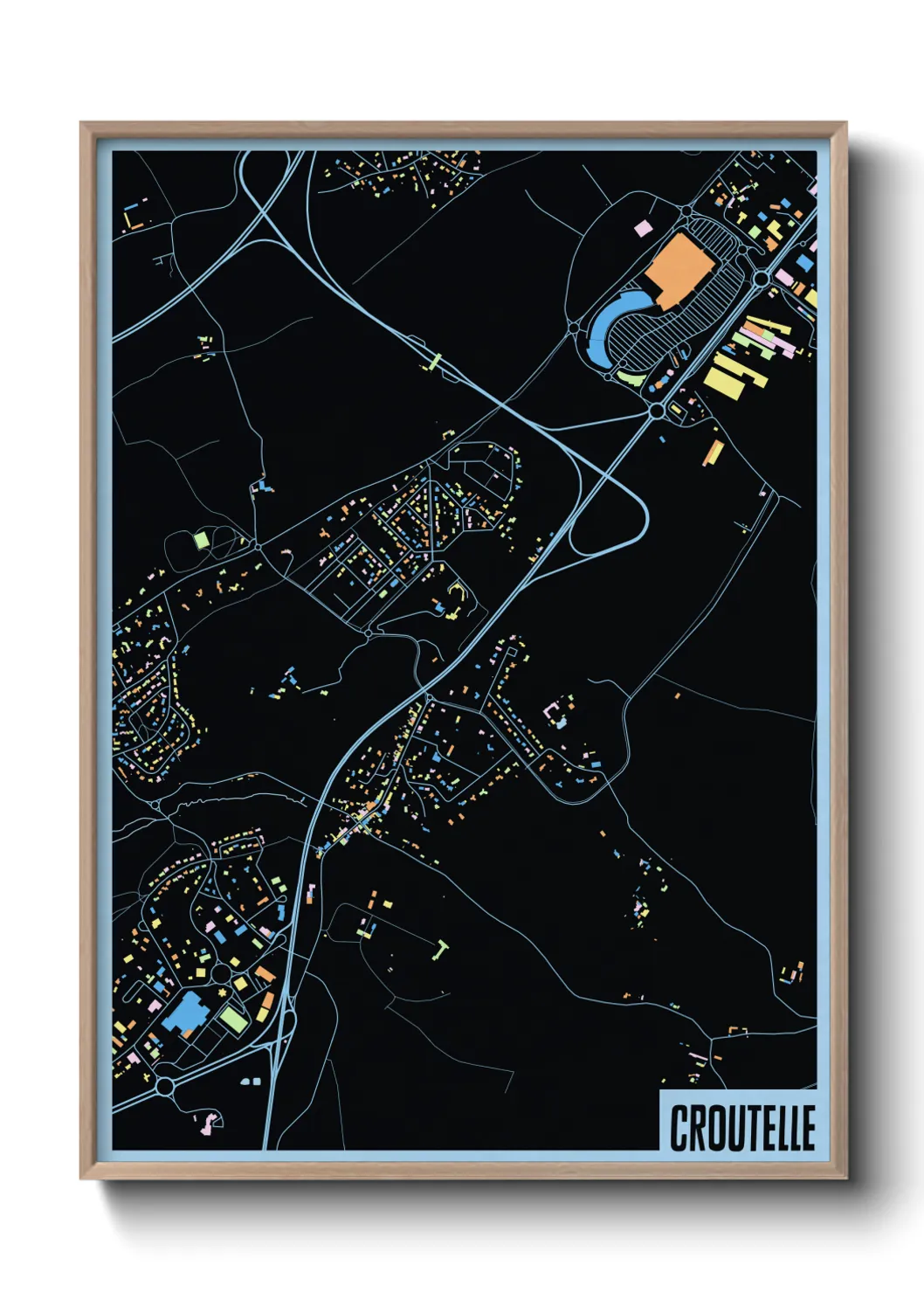 Une affiche de carte sur Croutelle