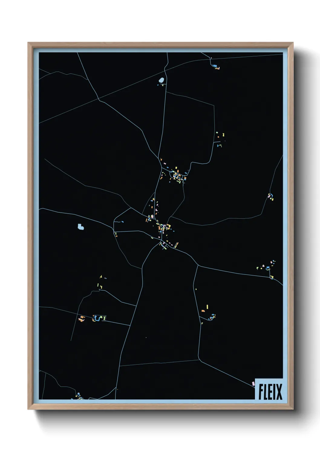 Une affiche de carte sur Fleix