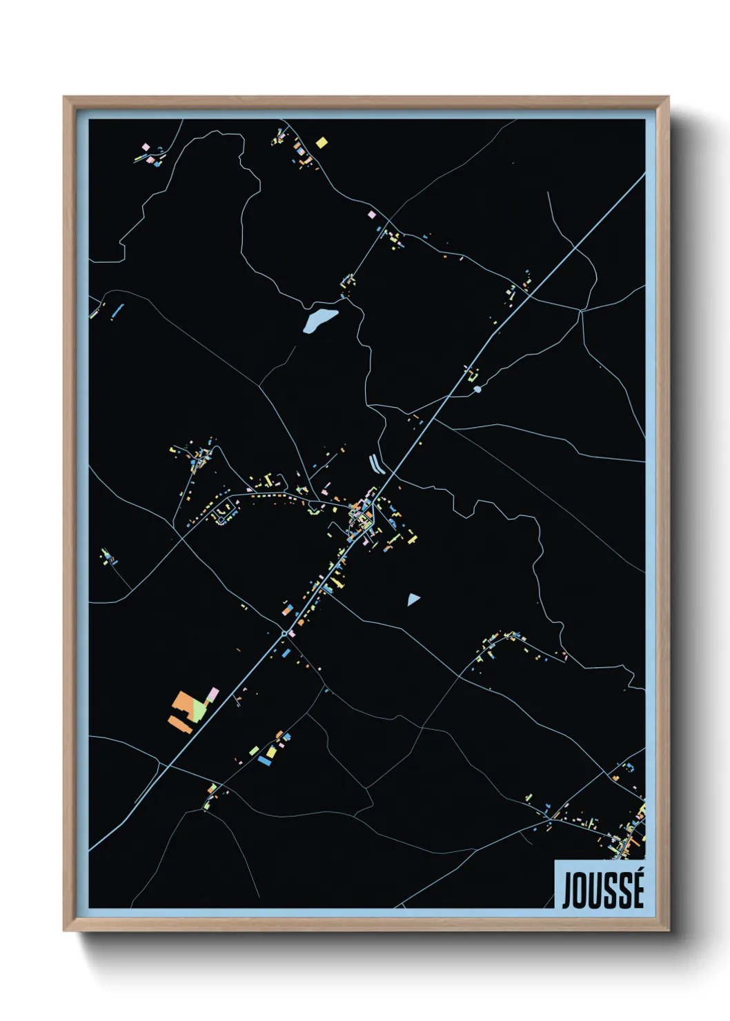 Une affiche de carte sur Joussé