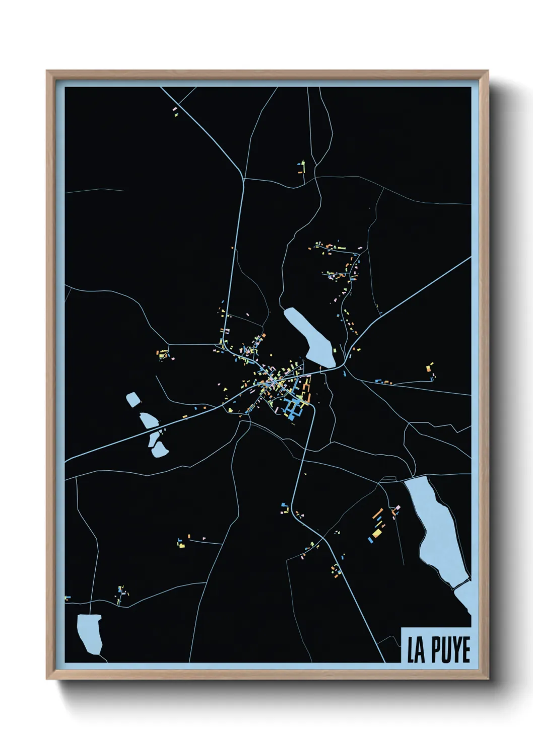 Une affiche de carte sur La Puye