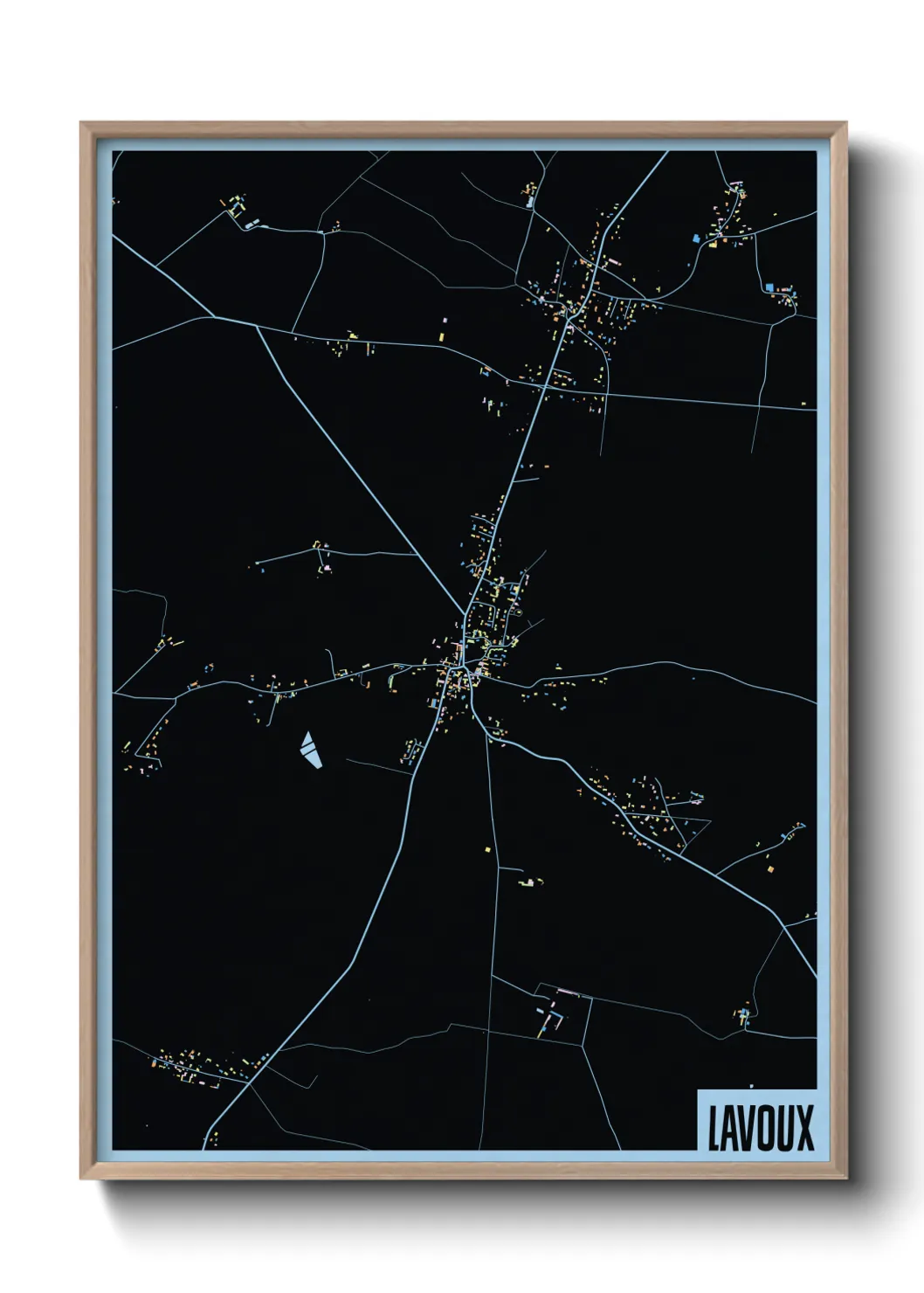 Une affiche de carte sur Lavoux