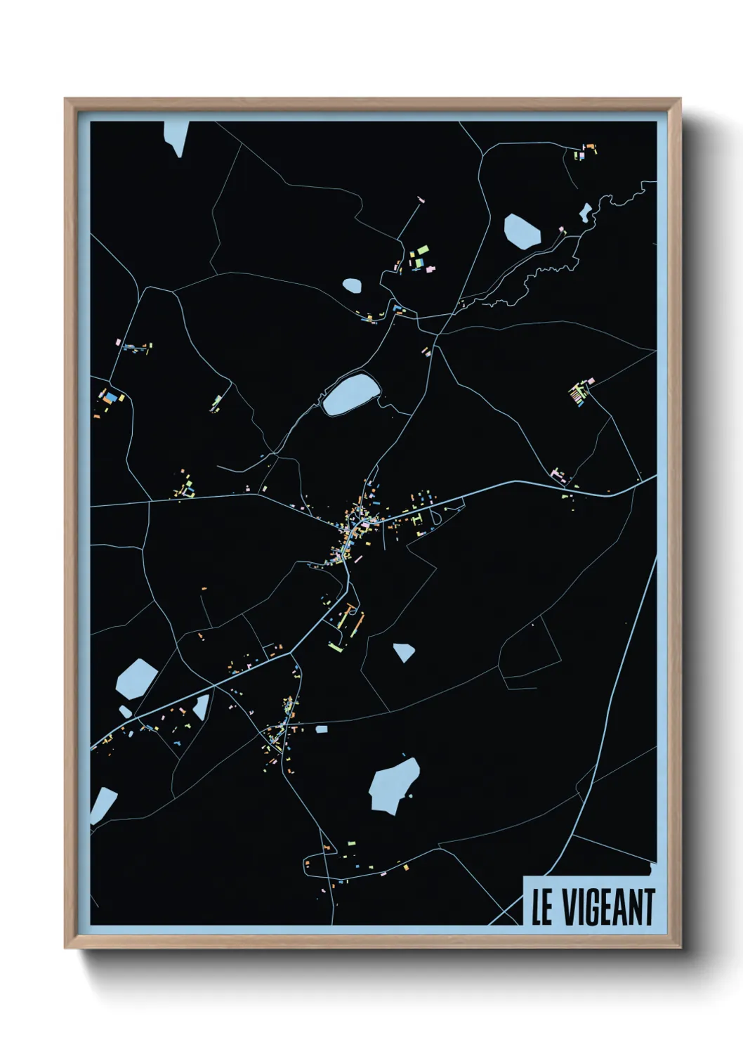 Une affiche de carte sur Le Vigeant