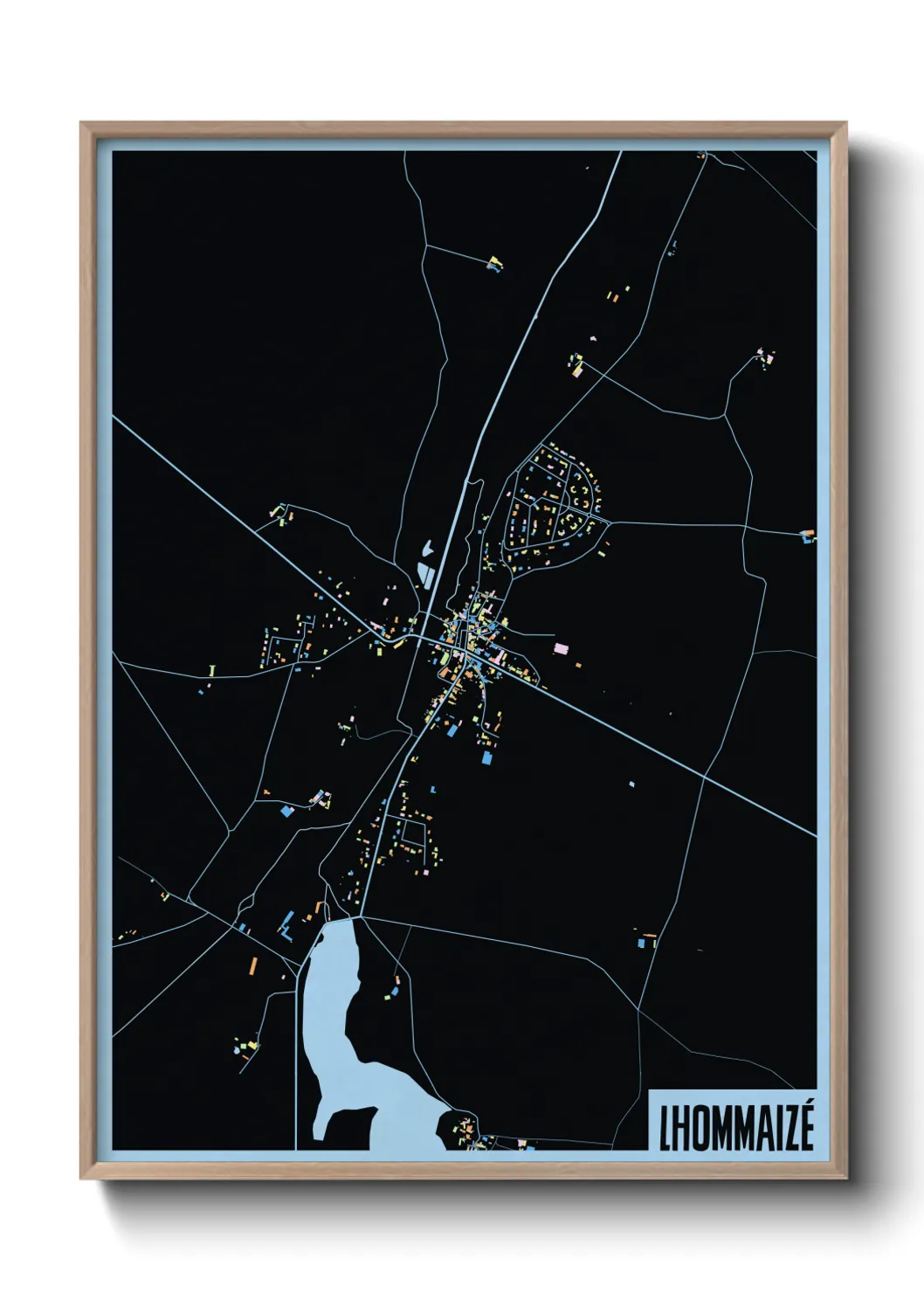 Une affiche de carte sur Lhommaizé