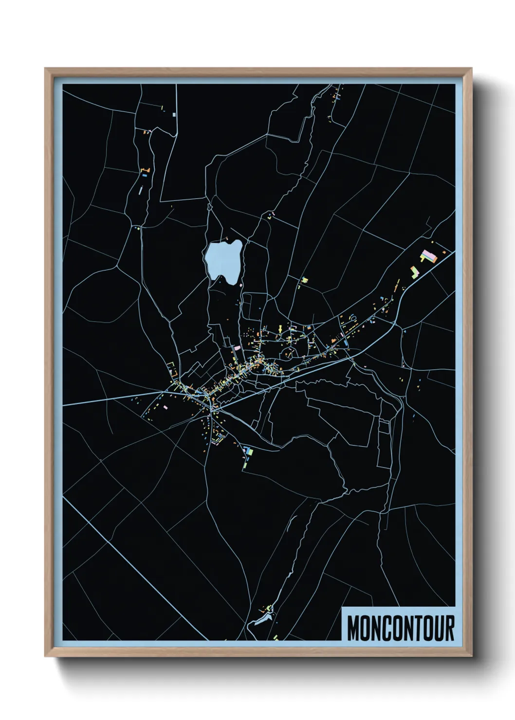 Une affiche de carte sur Moncontour