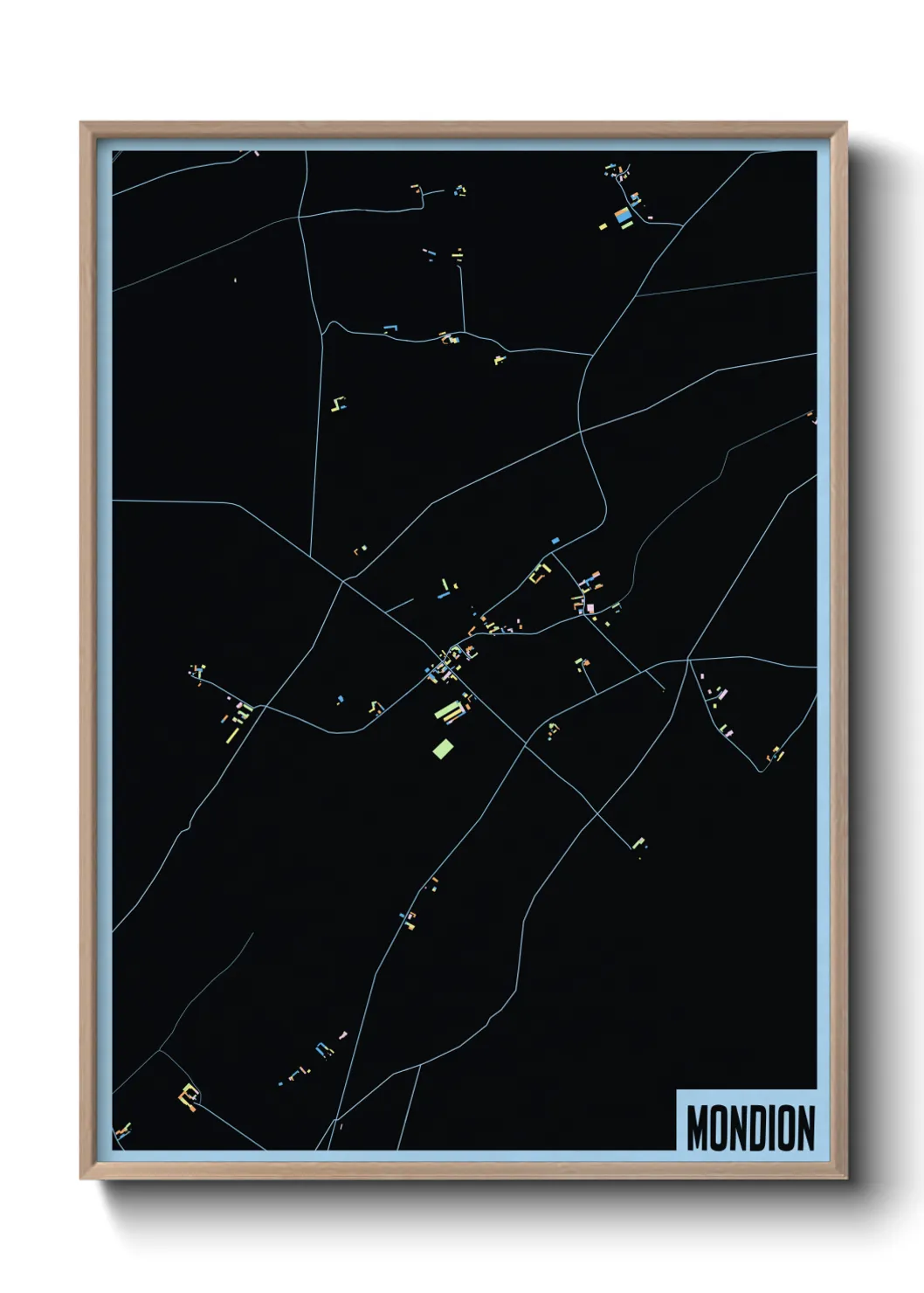 Une affiche de carte sur Mondion