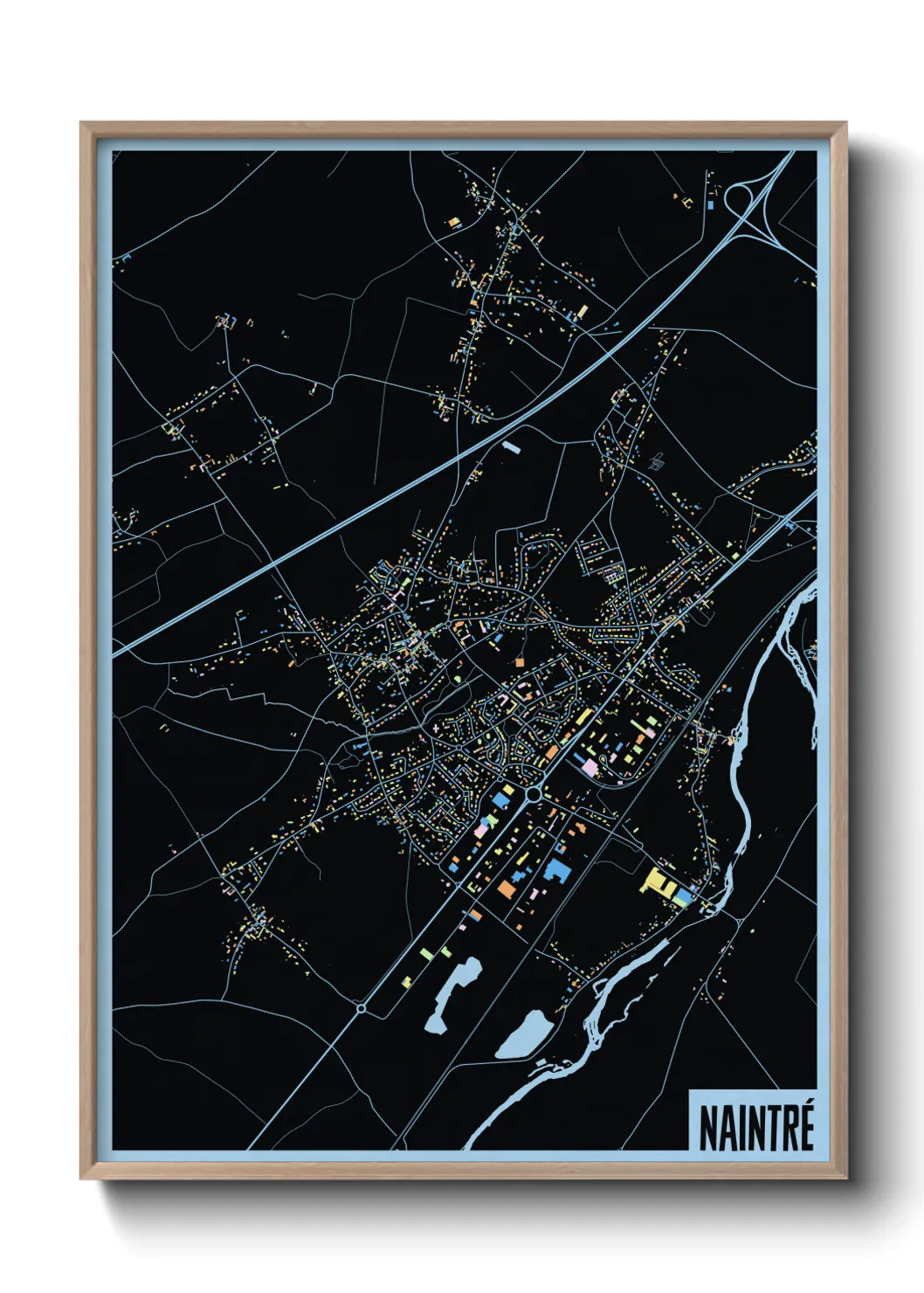 Une affiche de carte sur Naintré