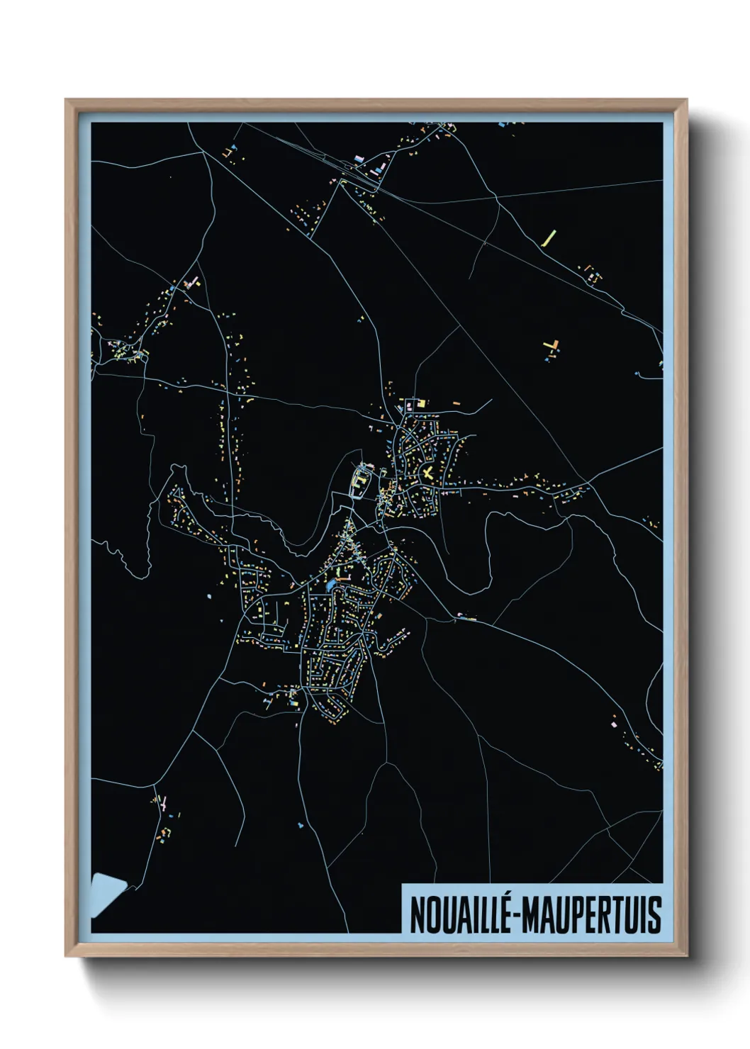 Une affiche de carte sur Nouaillé-Maupertuis