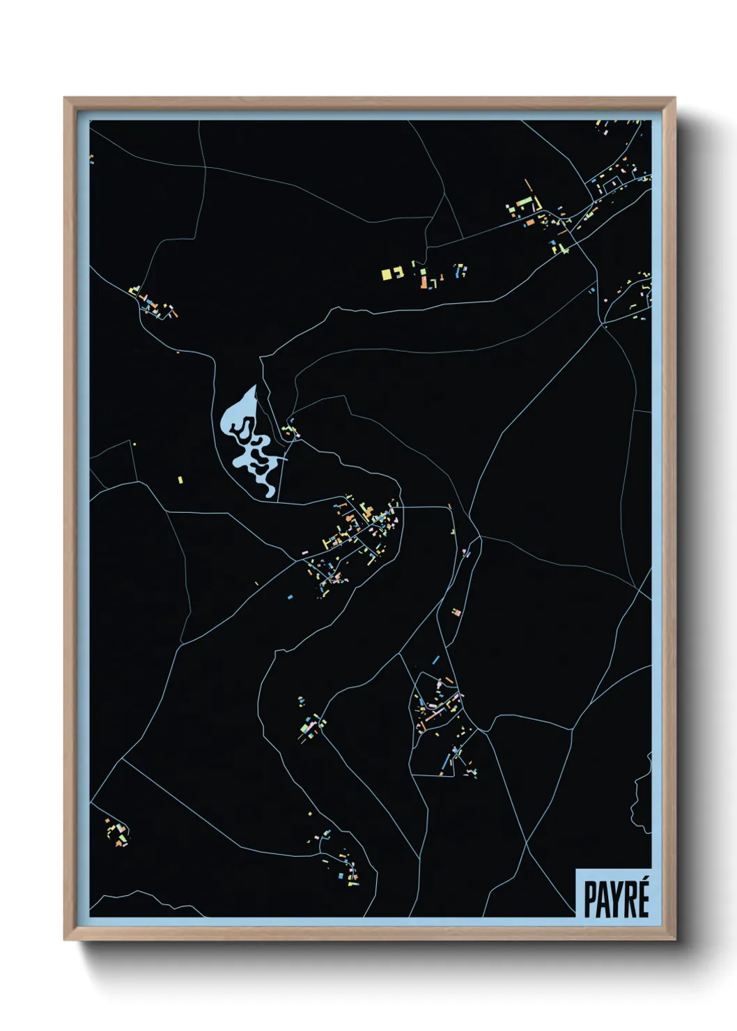 Une affiche de carte sur Payré