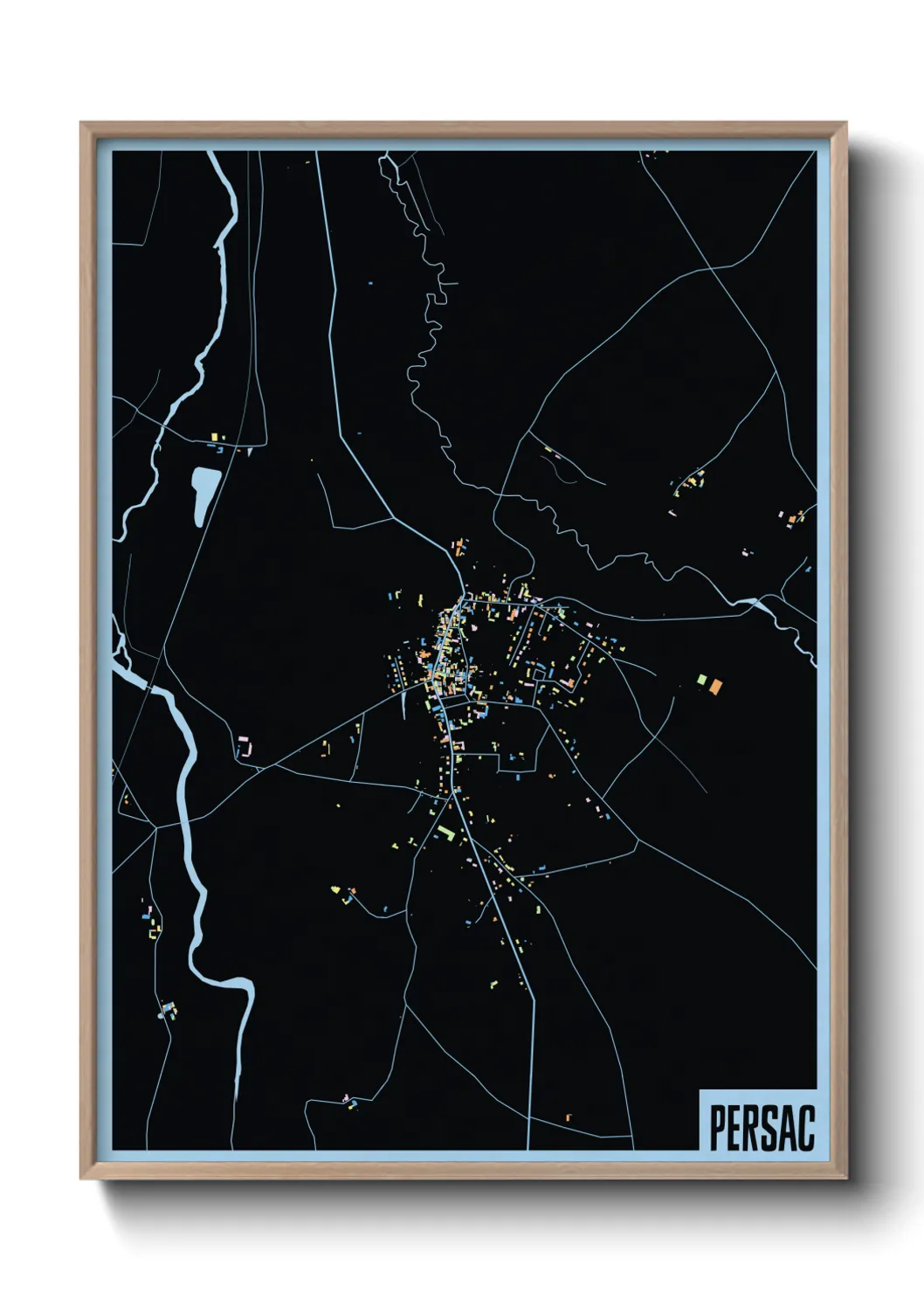 Une affiche de carte sur Persac