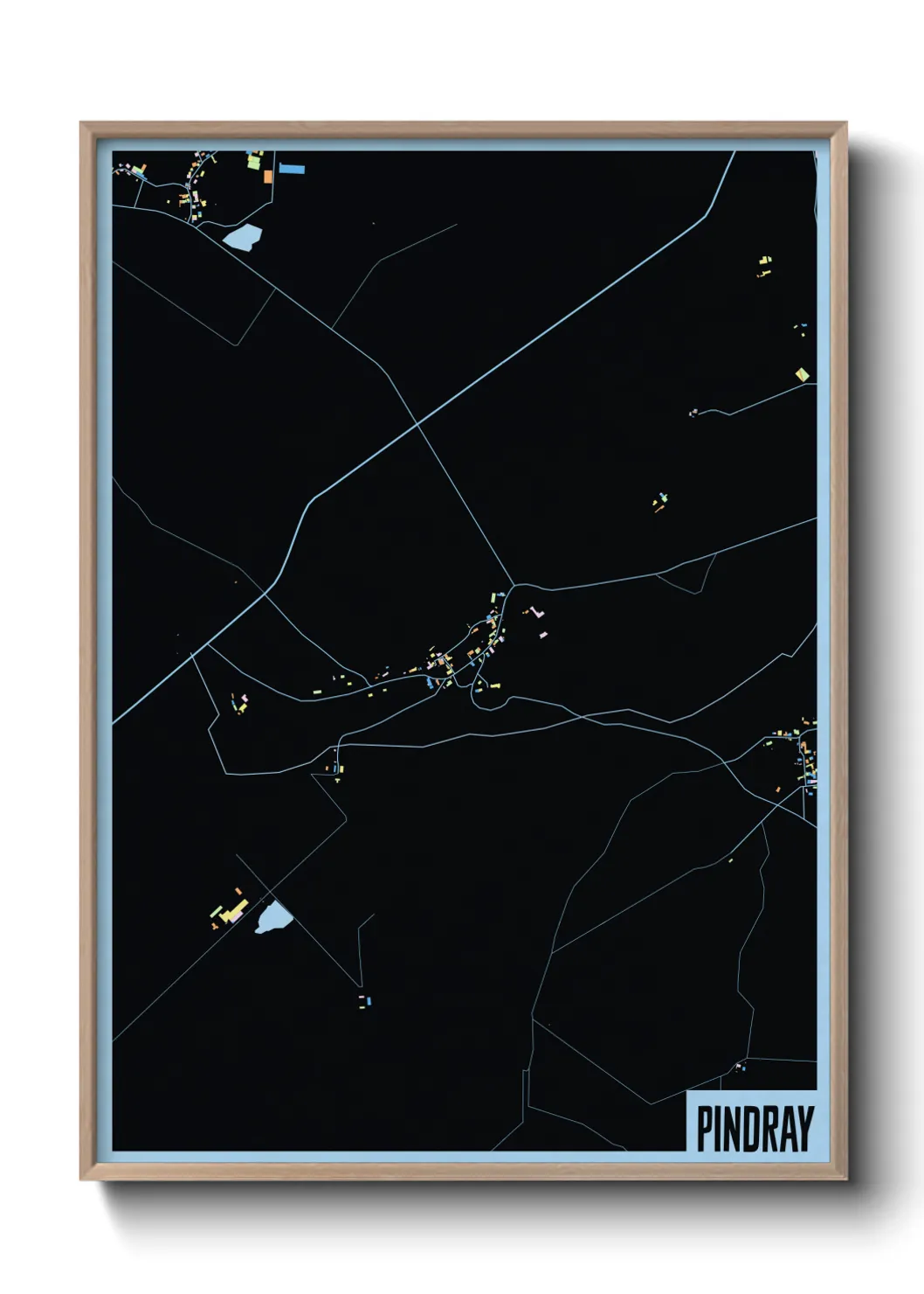 Une affiche de carte sur Pindray