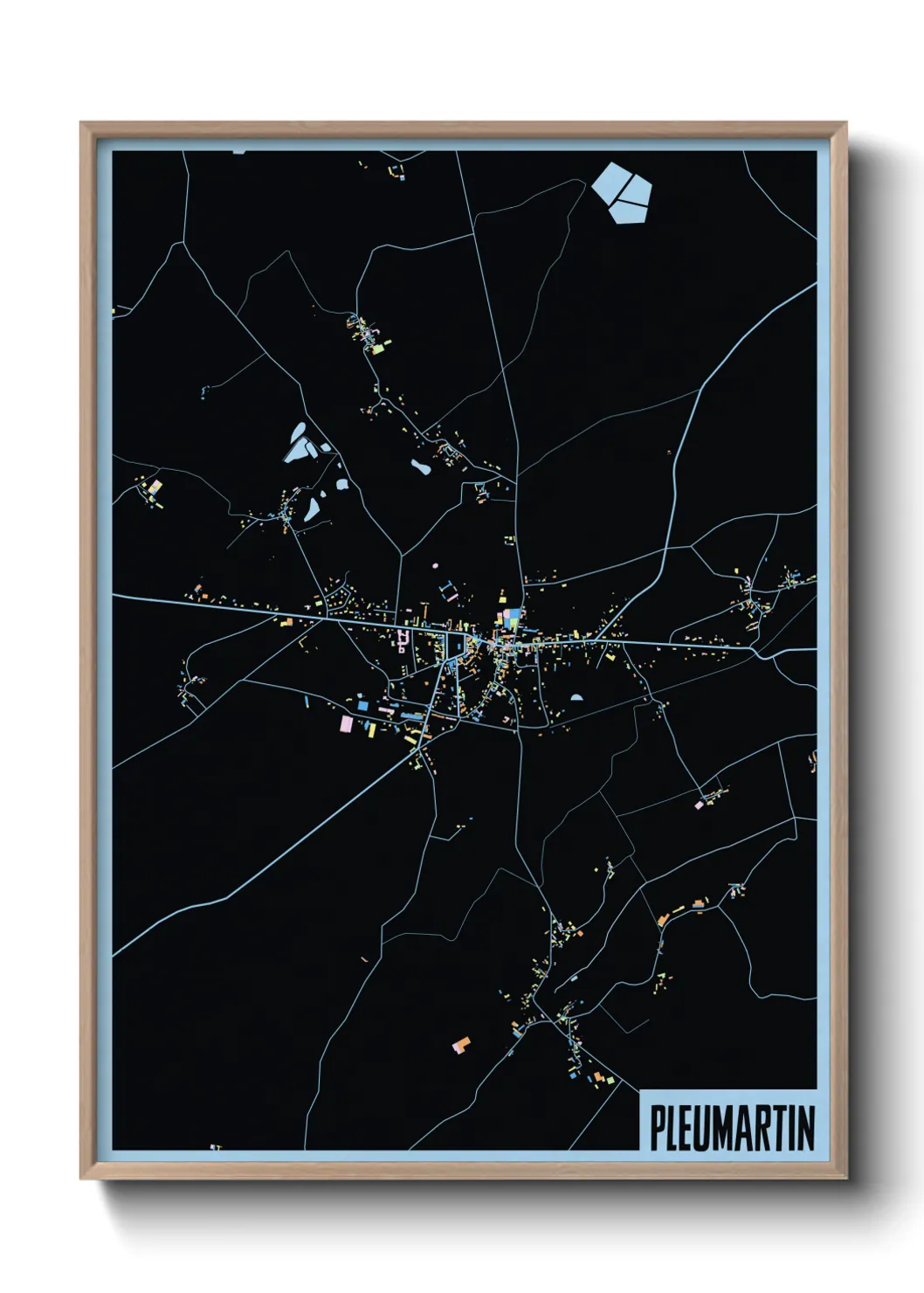 Une affiche de carte sur Pleumartin