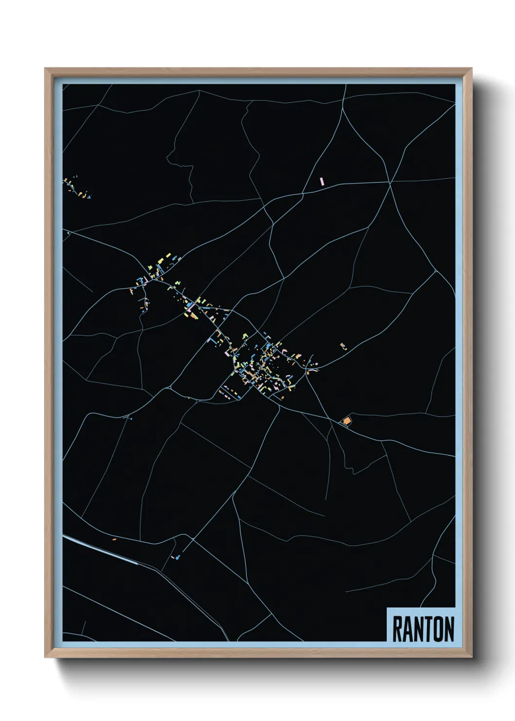 Une affiche de carte sur Ranton