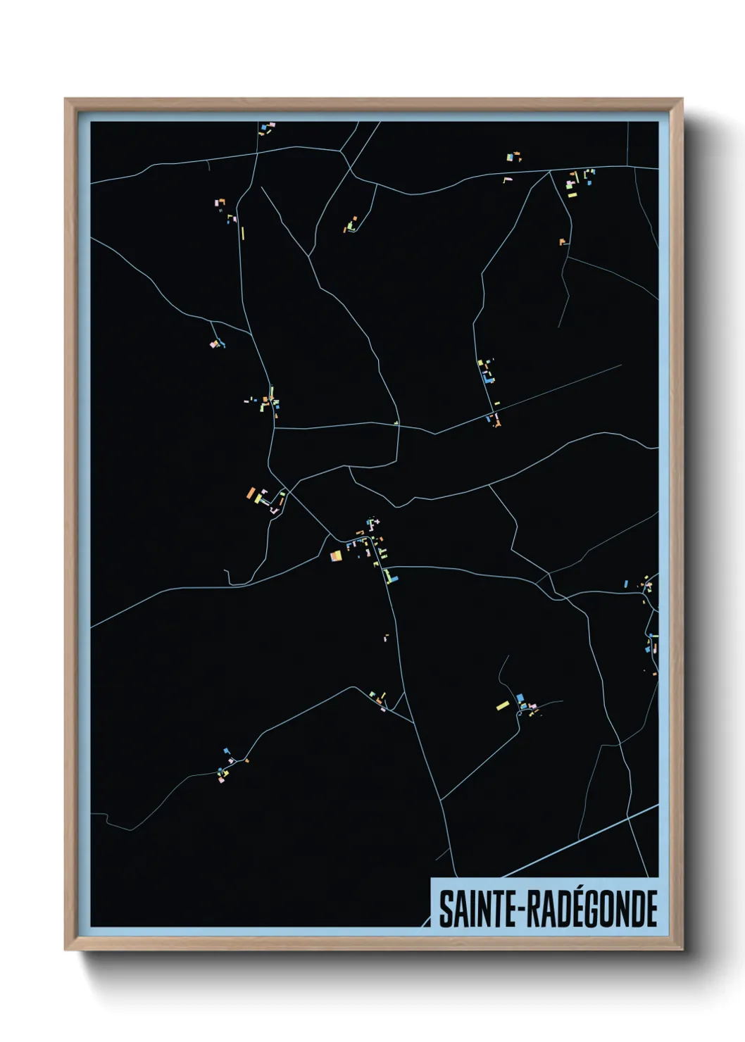 Une affiche de carte sur Sainte-Radégonde