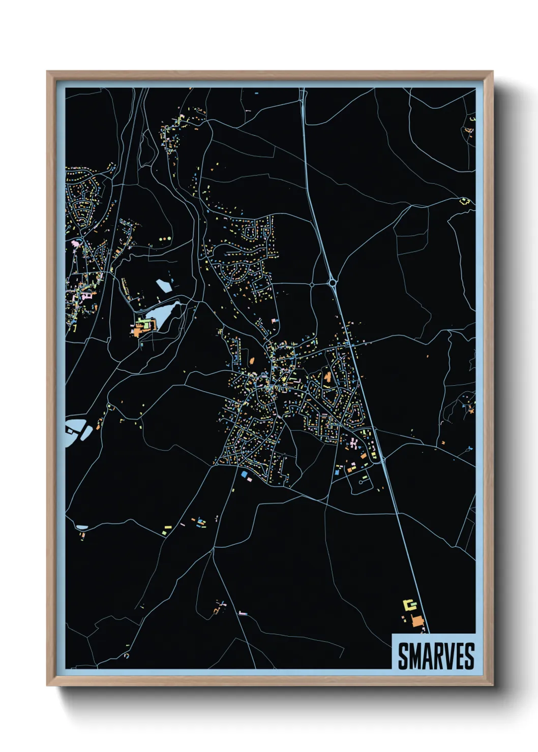 Une affiche de carte sur Smarves