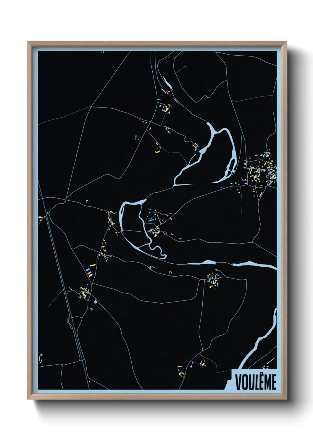 Une affiche de carte sur Voulême