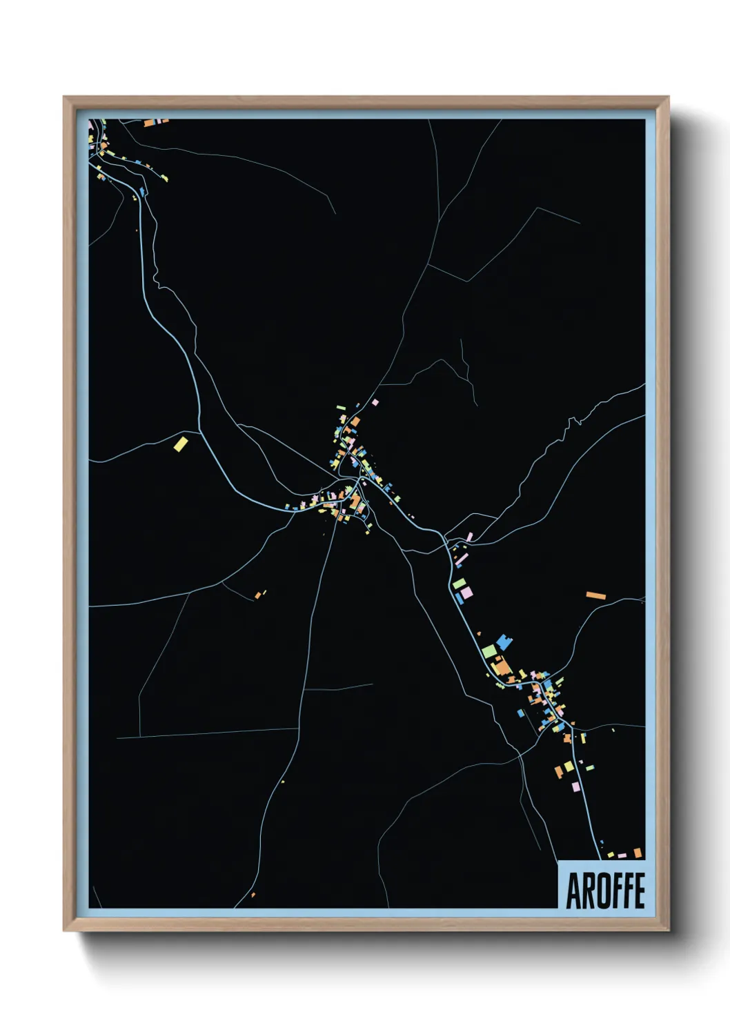 Une affiche de carte sur Aroffe