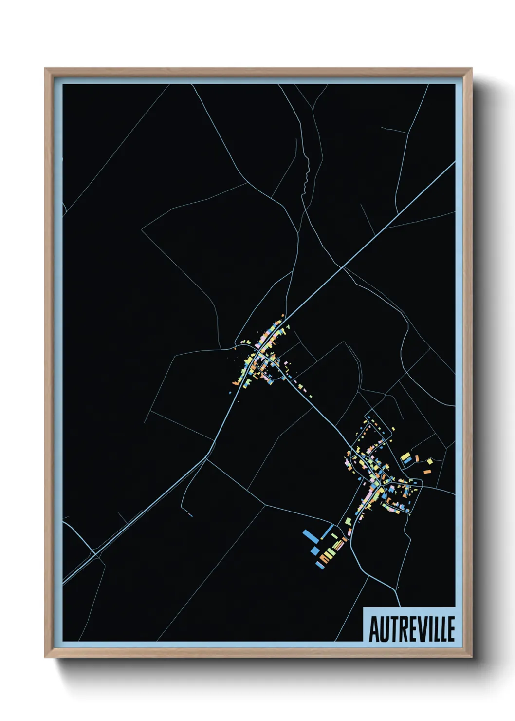 Une affiche de carte sur Autreville