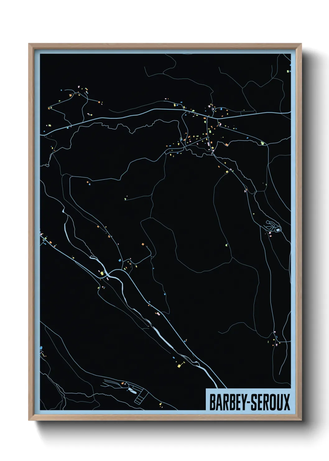 Une affiche de carte sur Barbey-Seroux