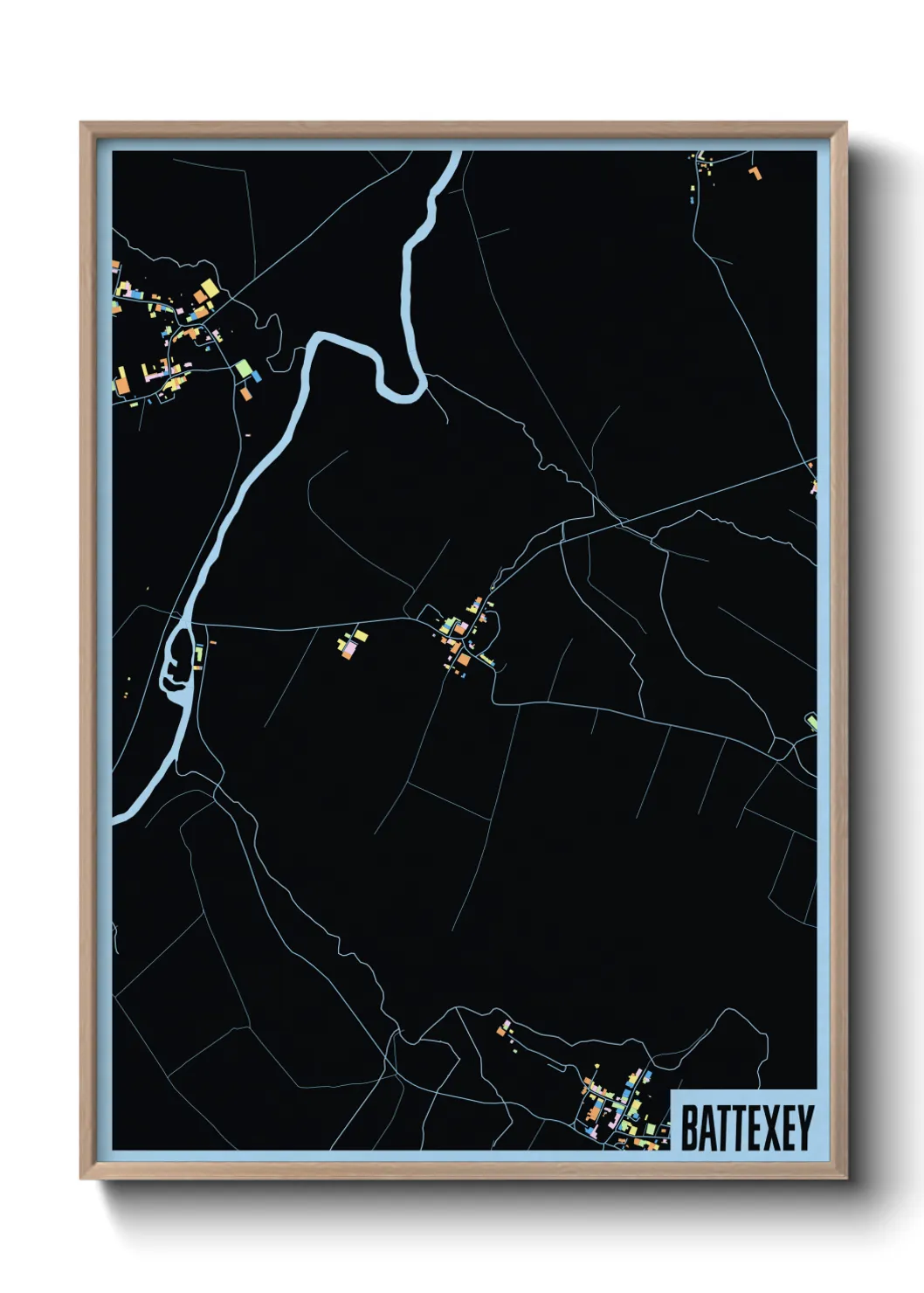 Une affiche de carte sur Battexey