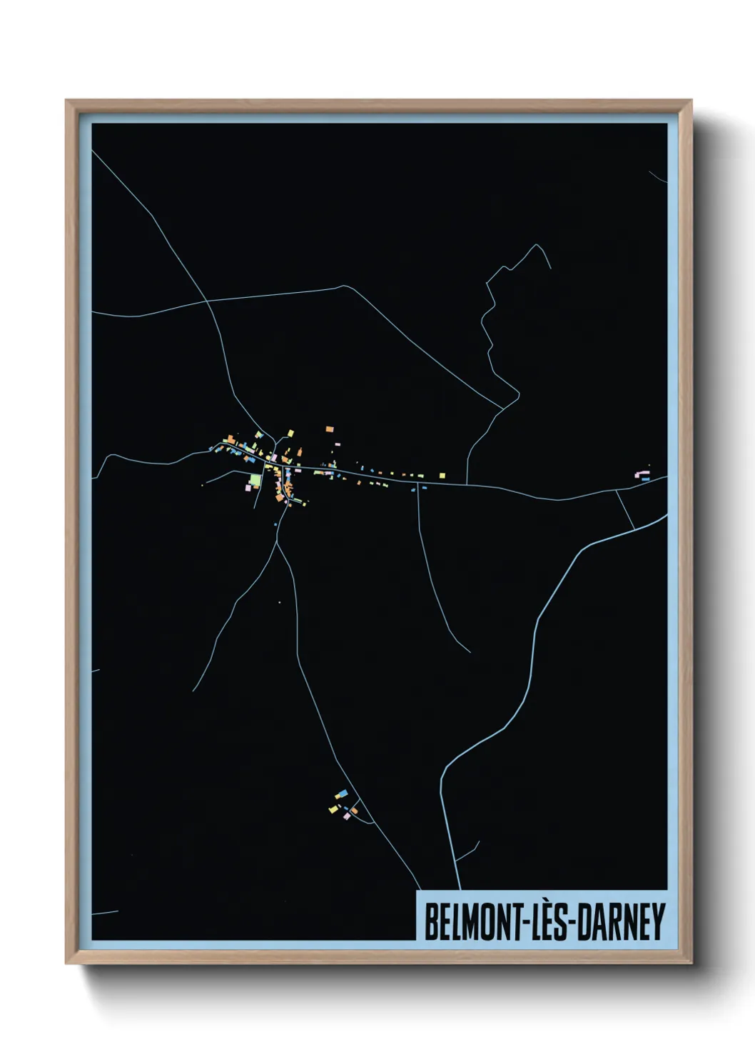 Une affiche de carte sur Belmont-lès-Darney