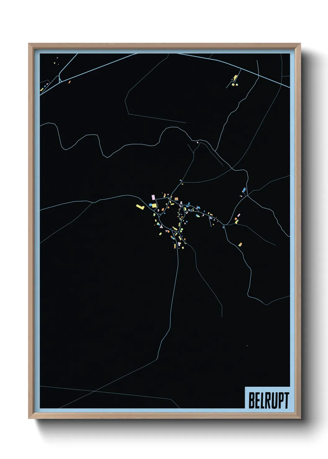 Une affiche de carte sur Belrupt