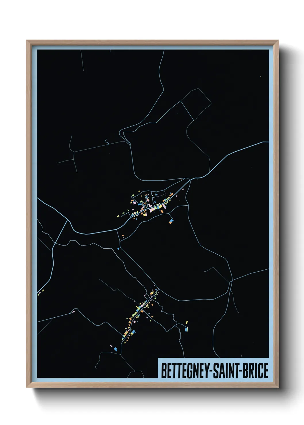 Une affiche de carte sur Bettegney-Saint-Brice