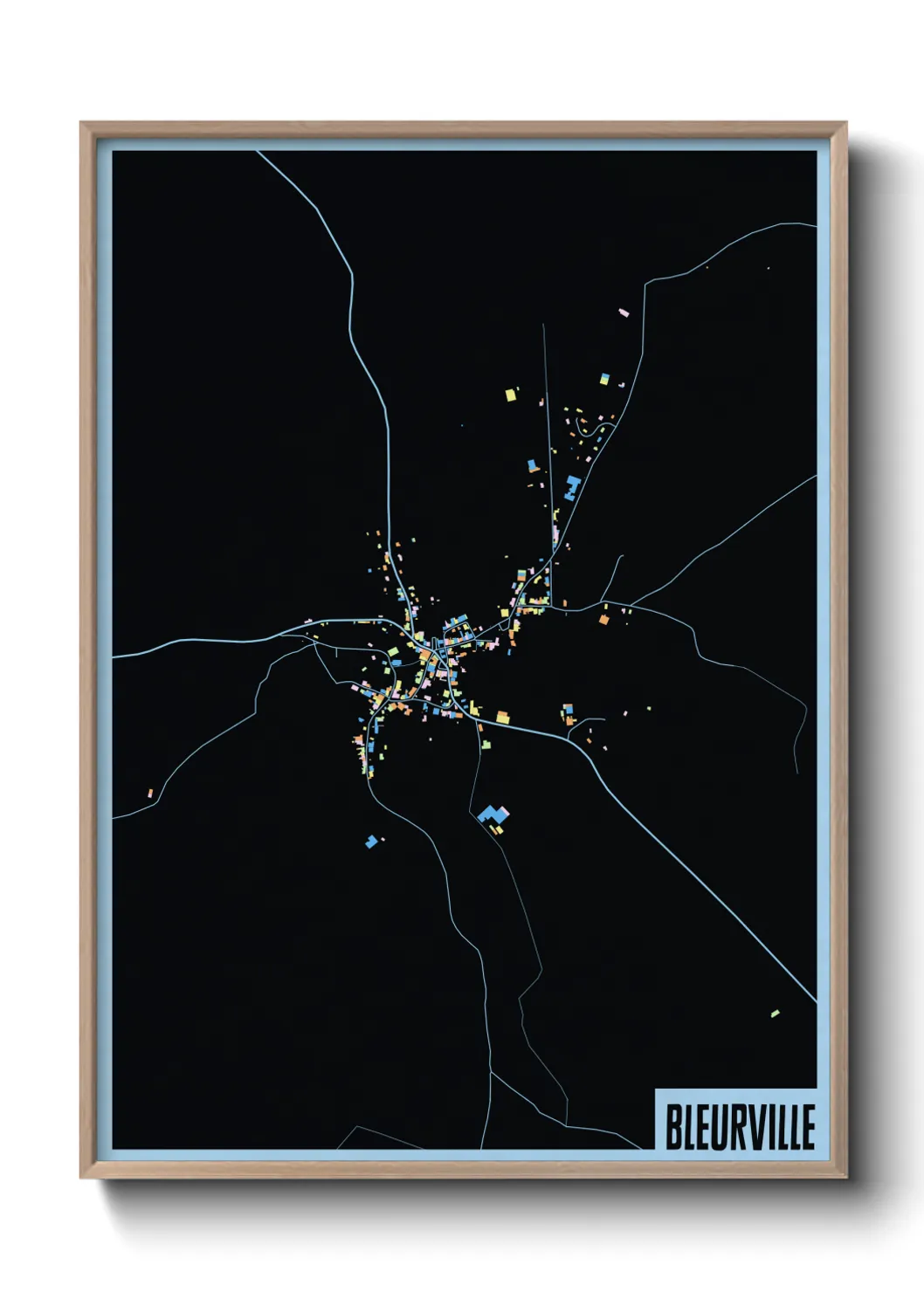 Une affiche de carte sur Bleurville