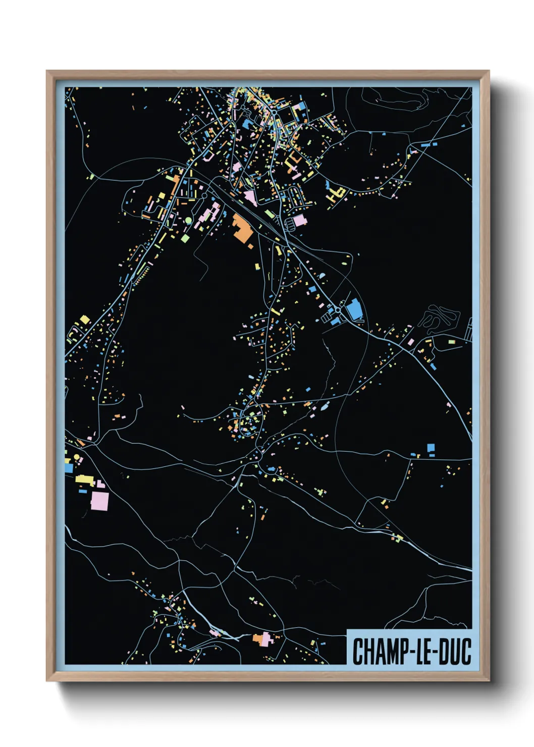 Une affiche de carte sur Champ-le-Duc