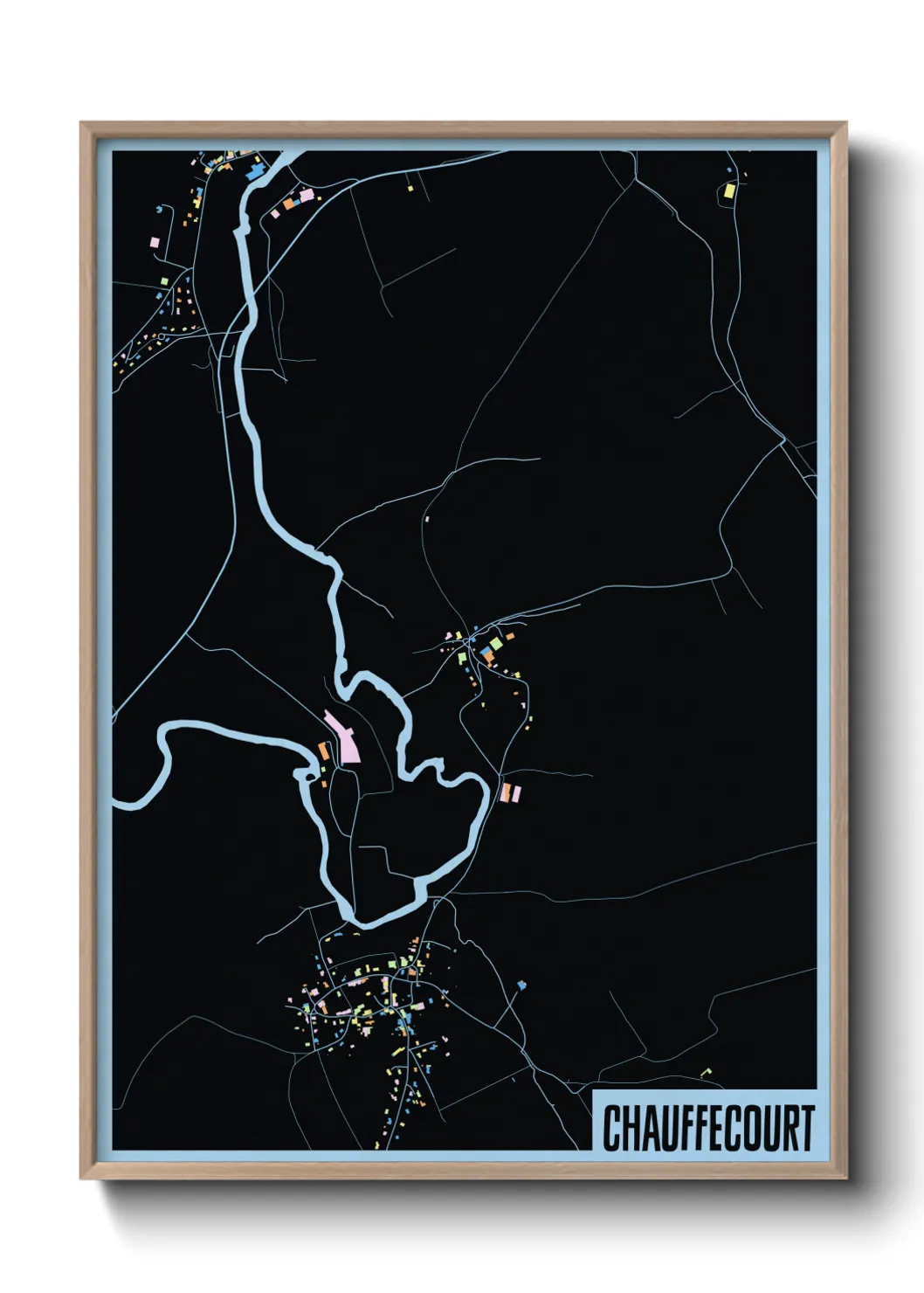 Une affiche de carte sur Chauffecourt