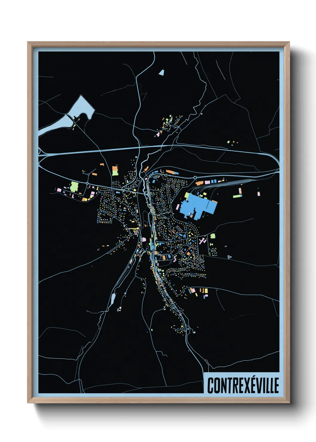 Une affiche de carte sur Contrexéville