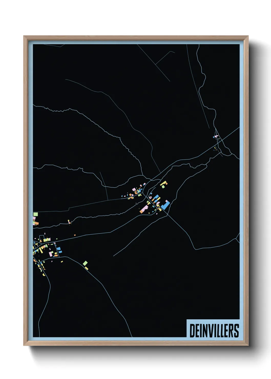 Une affiche de carte sur Deinvillers