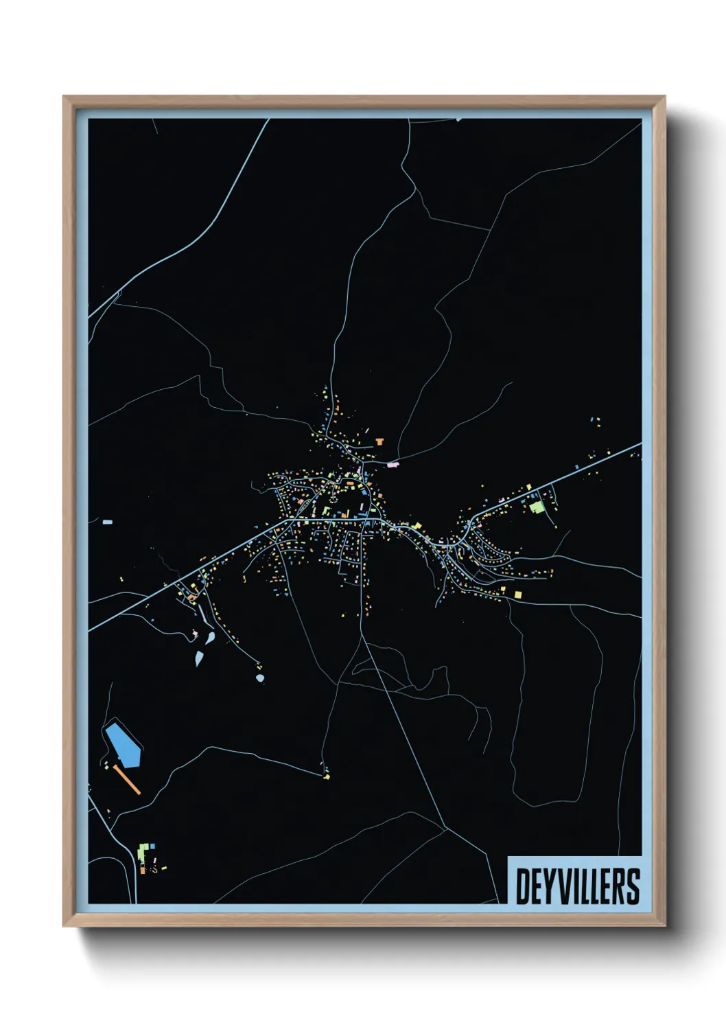 Une affiche de carte sur Deyvillers