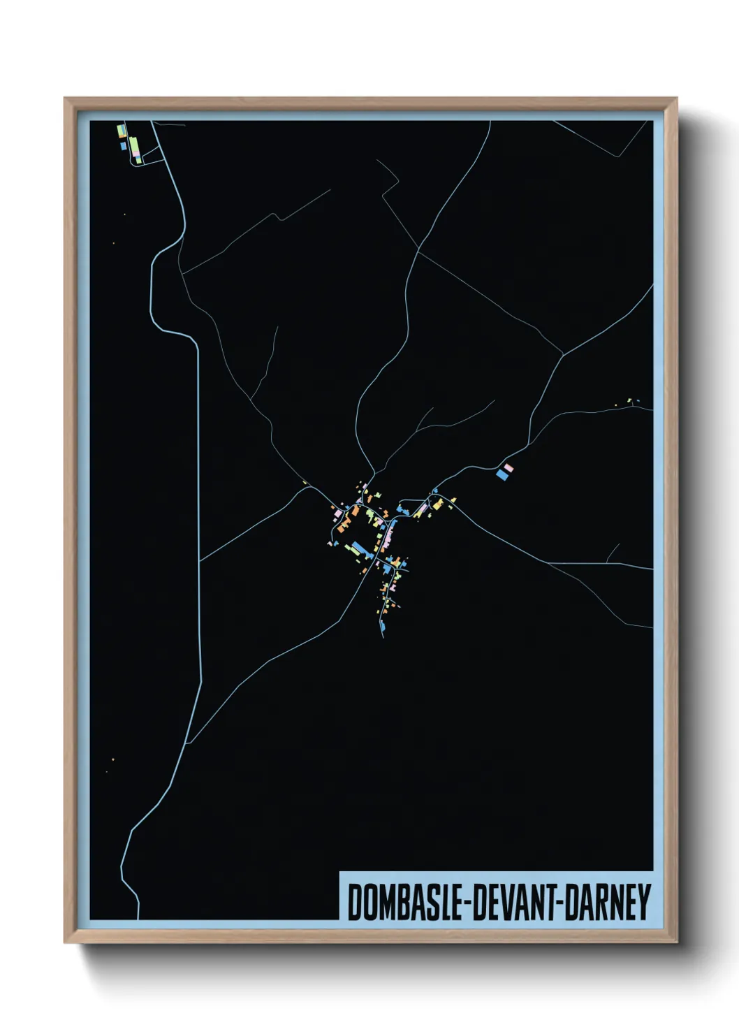 Un poster carteDombasle-devant-Darney