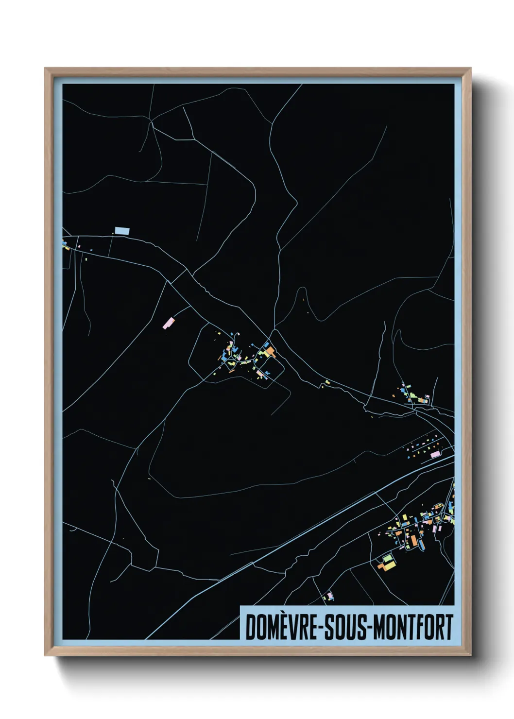 Une affiche de carte sur Domèvre-sous-Montfort