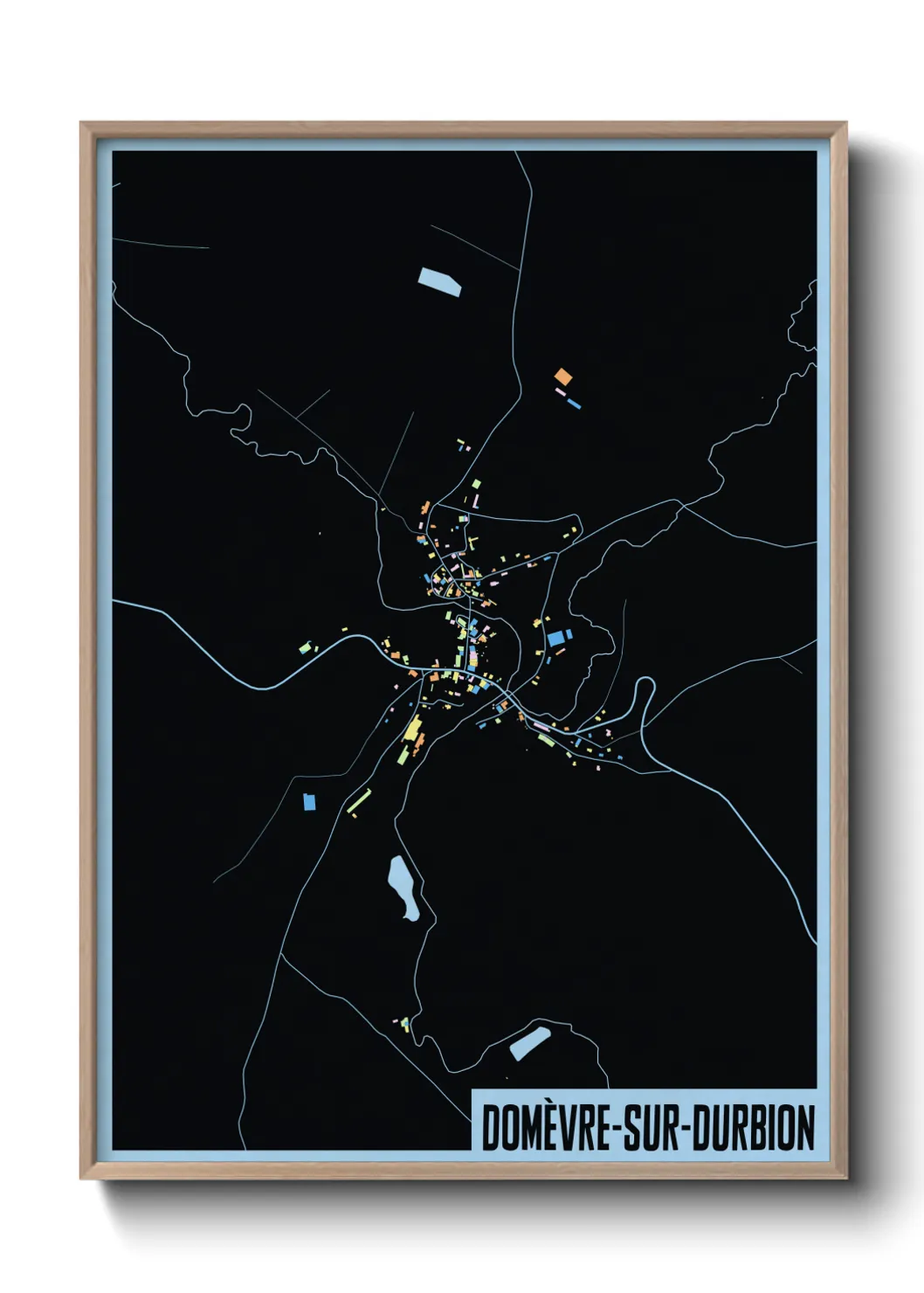 Une affiche de carte sur Domèvre-sur-Durbion