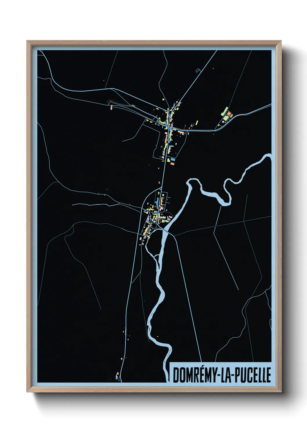 Une affiche de carte sur Domrémy-la-Pucelle