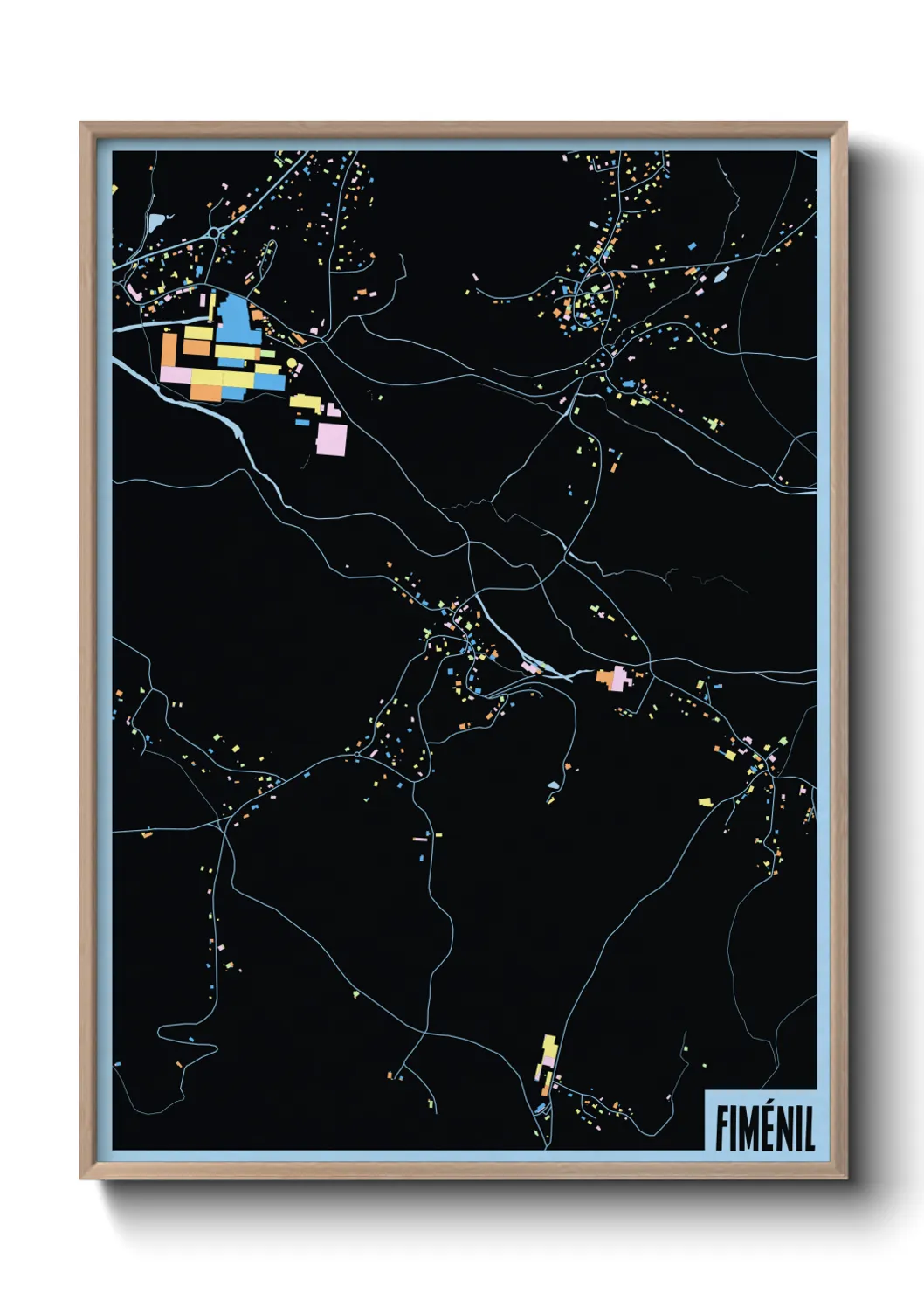 Une affiche de carte sur Fiménil