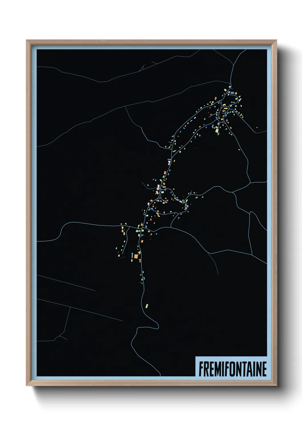 Une affiche de carte sur Fremifontaine
