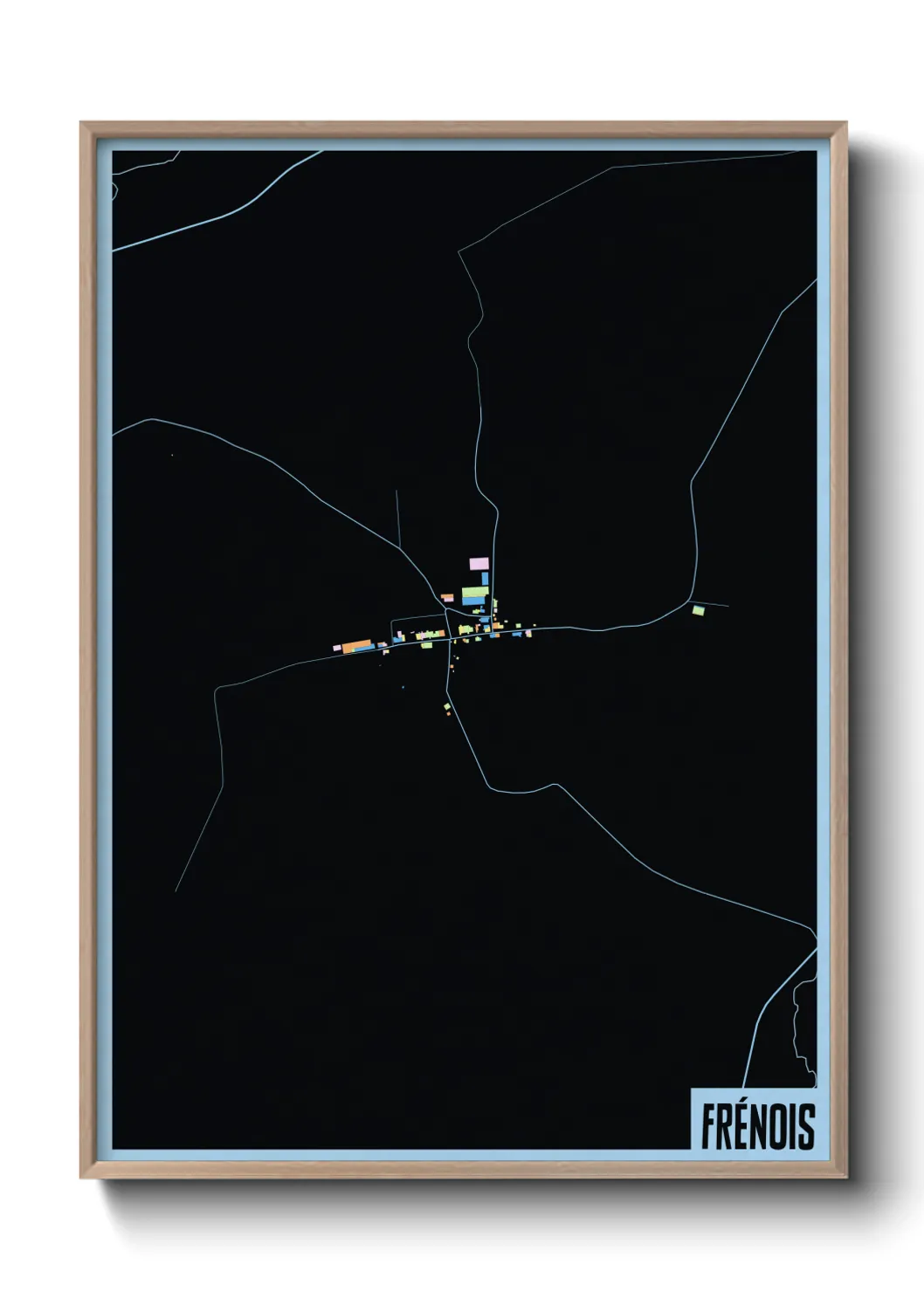 Une affiche de carte sur Frénois