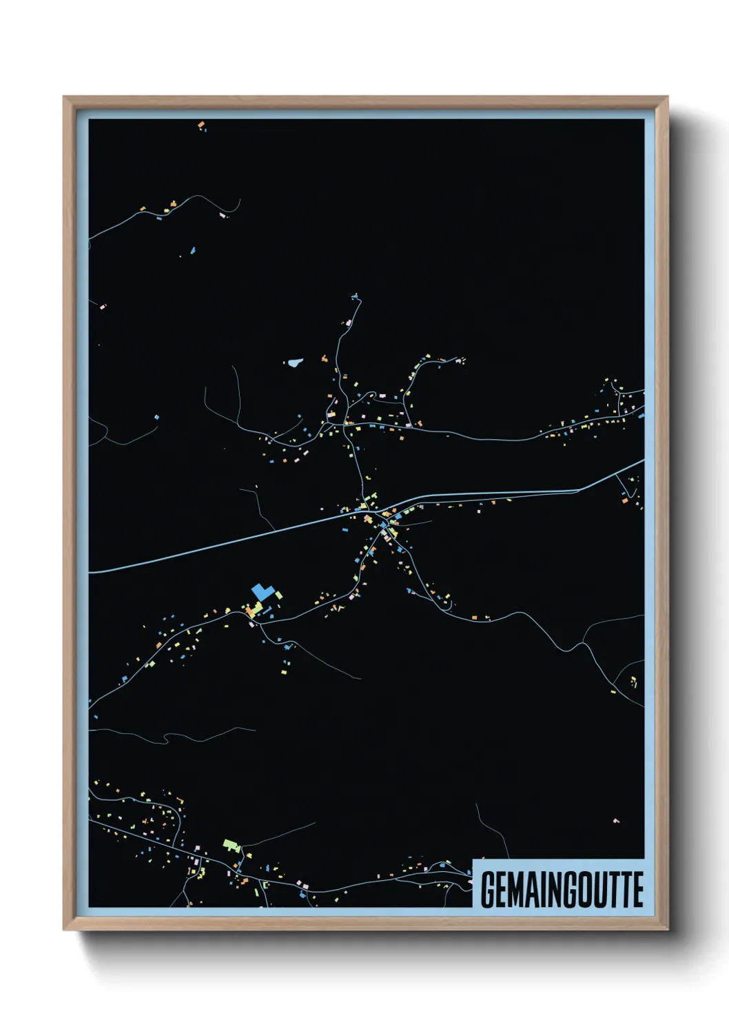 Une affiche de carte sur Gemaingoutte