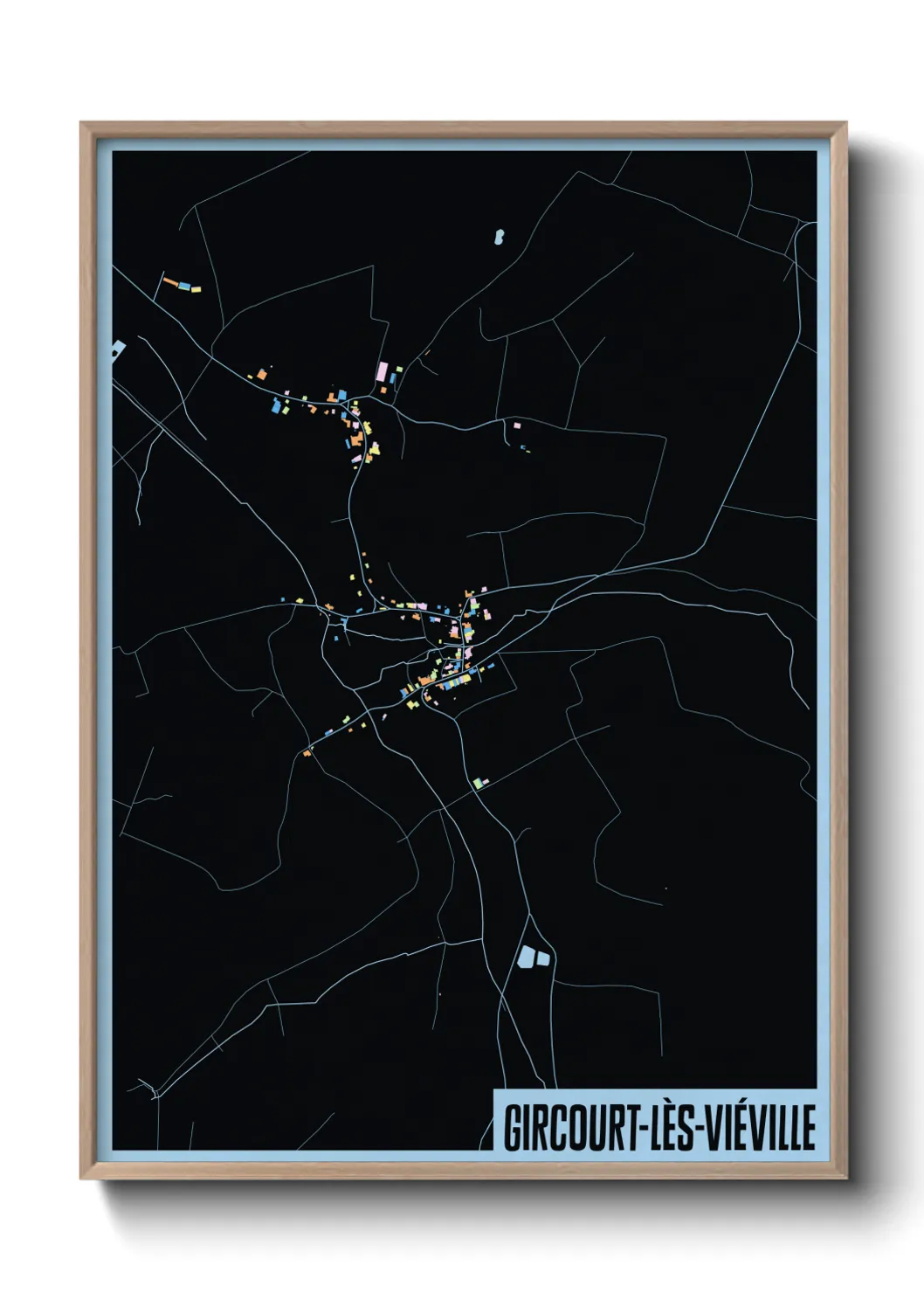 Une affiche de carte sur Gircourt-lès-Viéville
