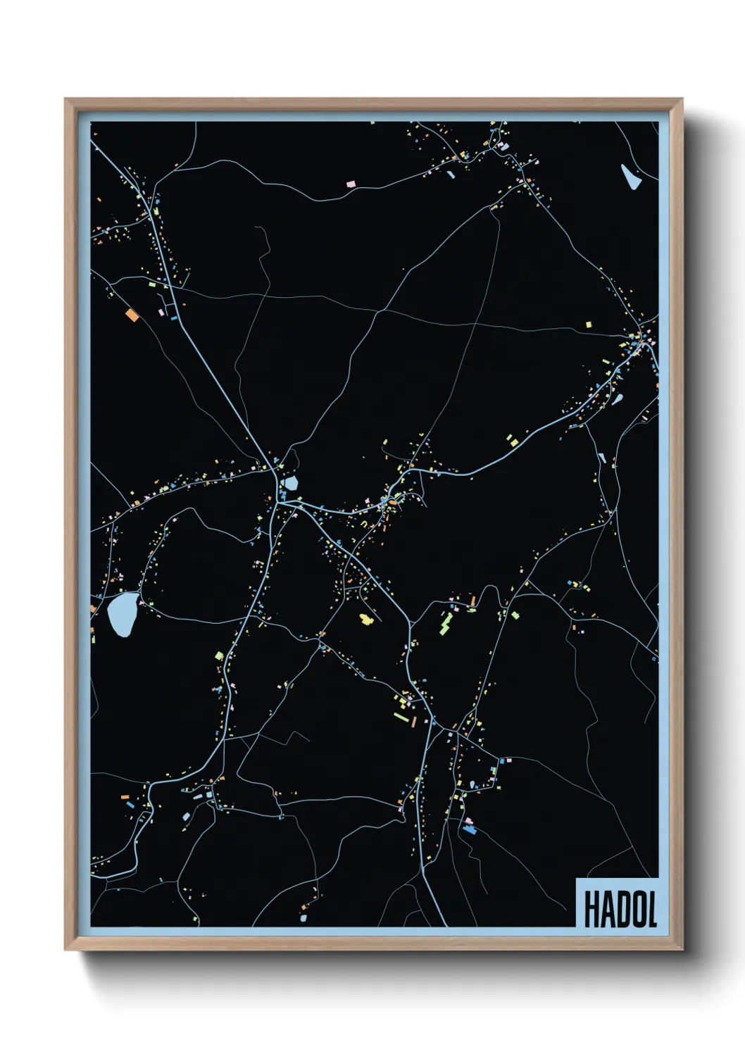 Une affiche de carte sur Hadol