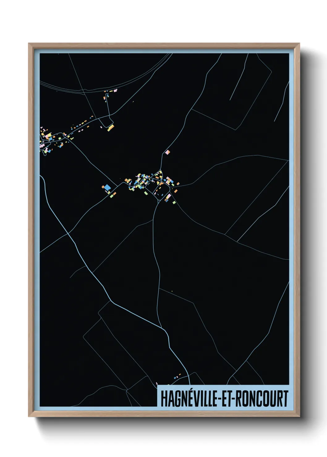 Une affiche de carte sur Hagnéville-et-Roncourt