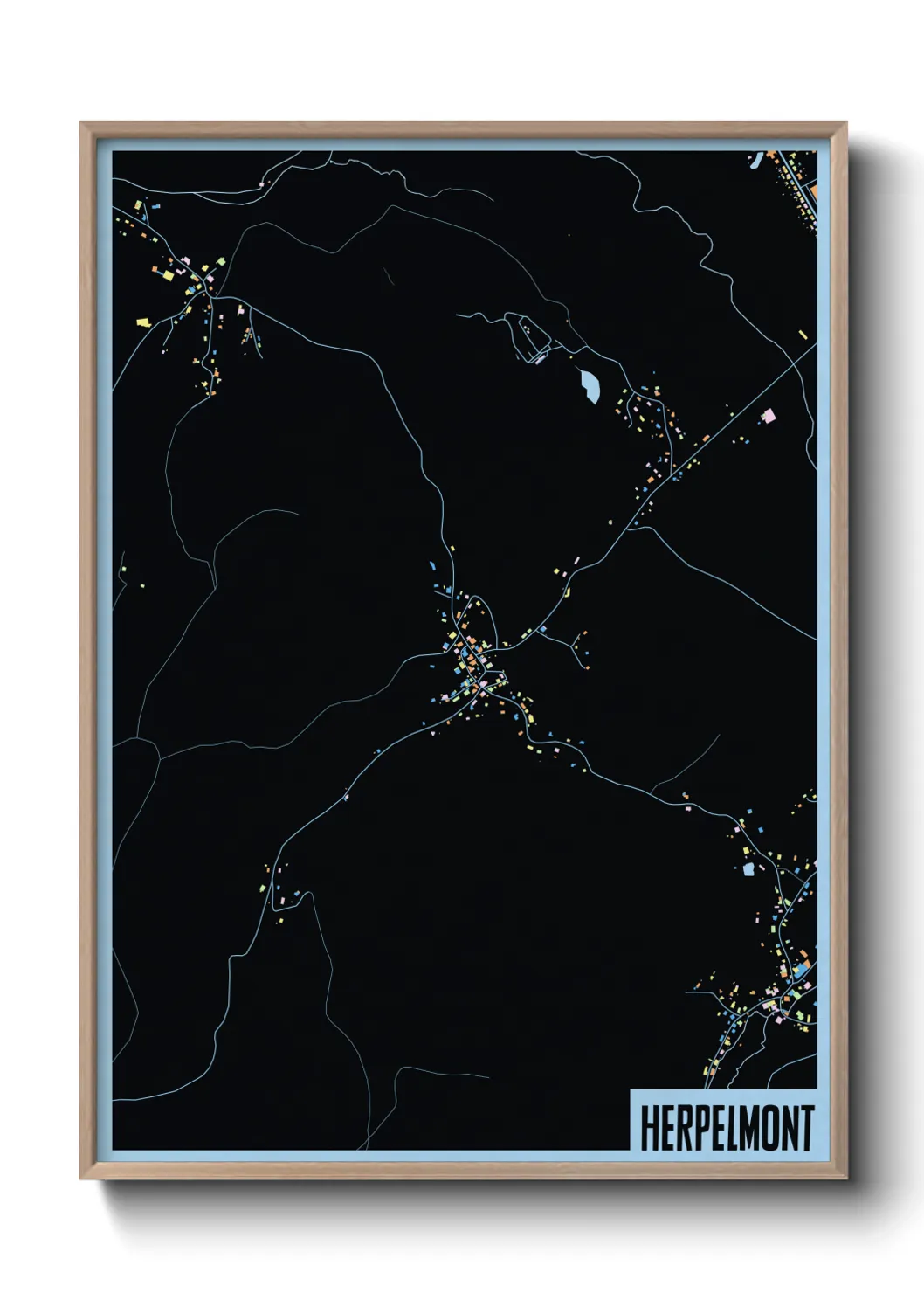 Une affiche de carte sur Herpelmont