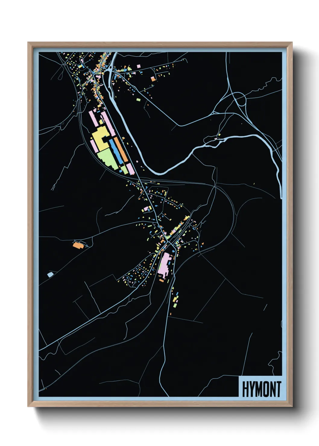 Une affiche de carte sur Hymont