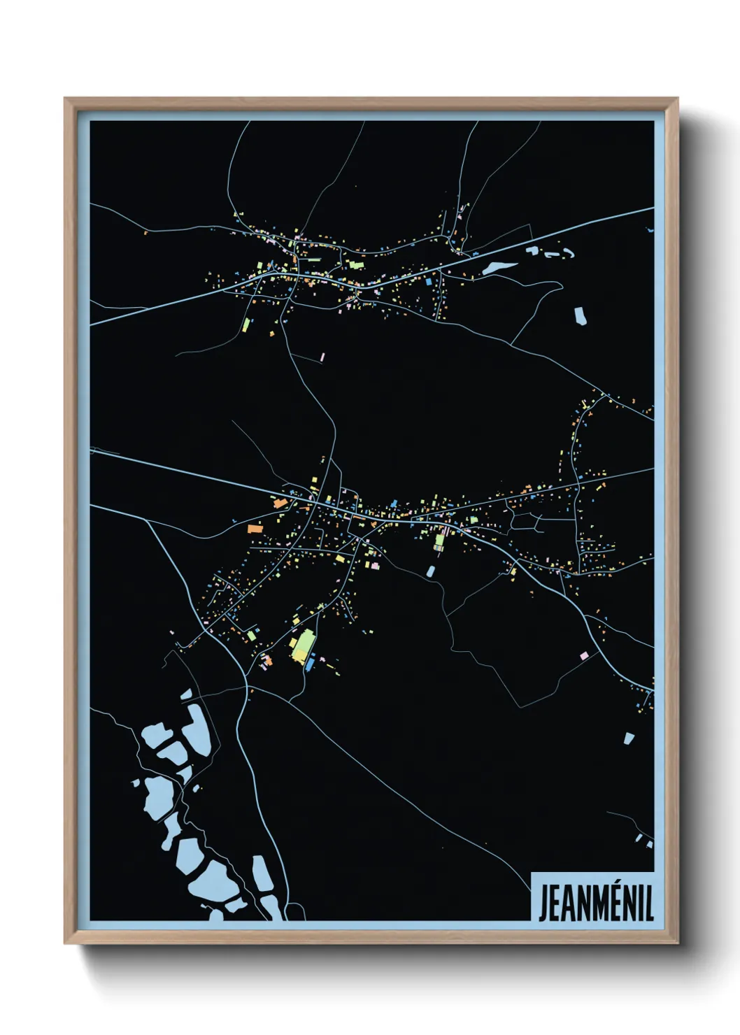 Une affiche de carte sur Jeanménil