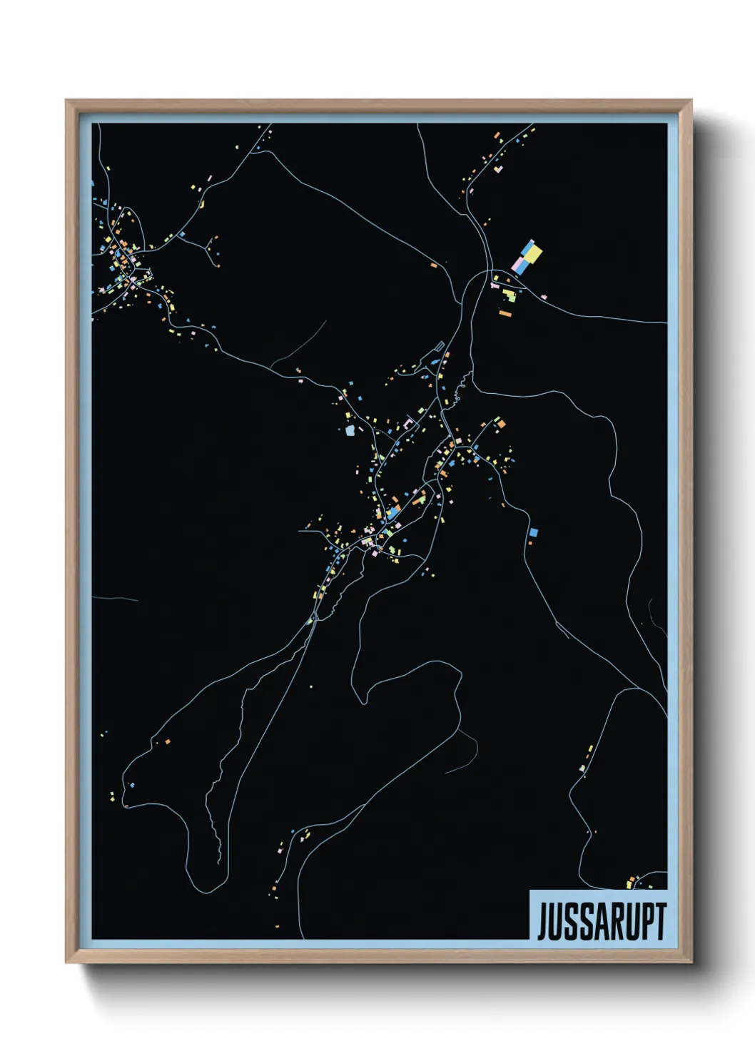 Une affiche de carte sur Jussarupt