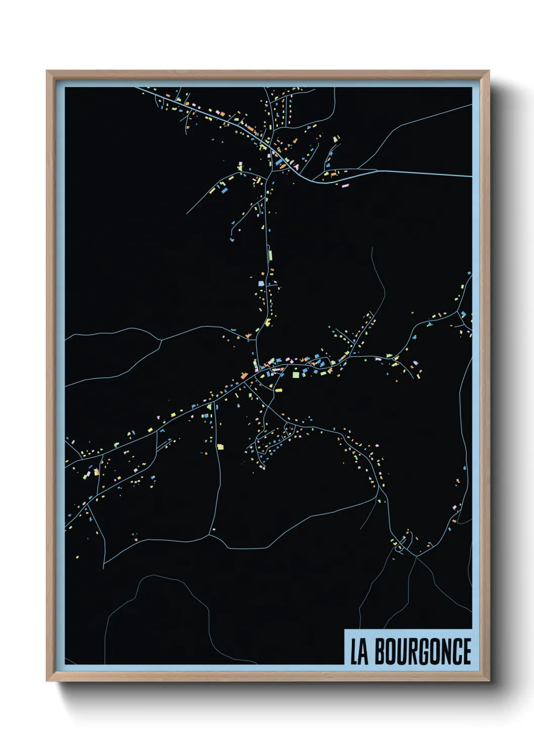 Une affiche de carte sur La Bourgonce